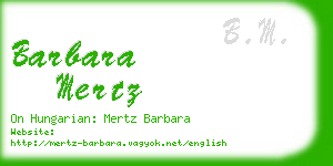 barbara mertz business card